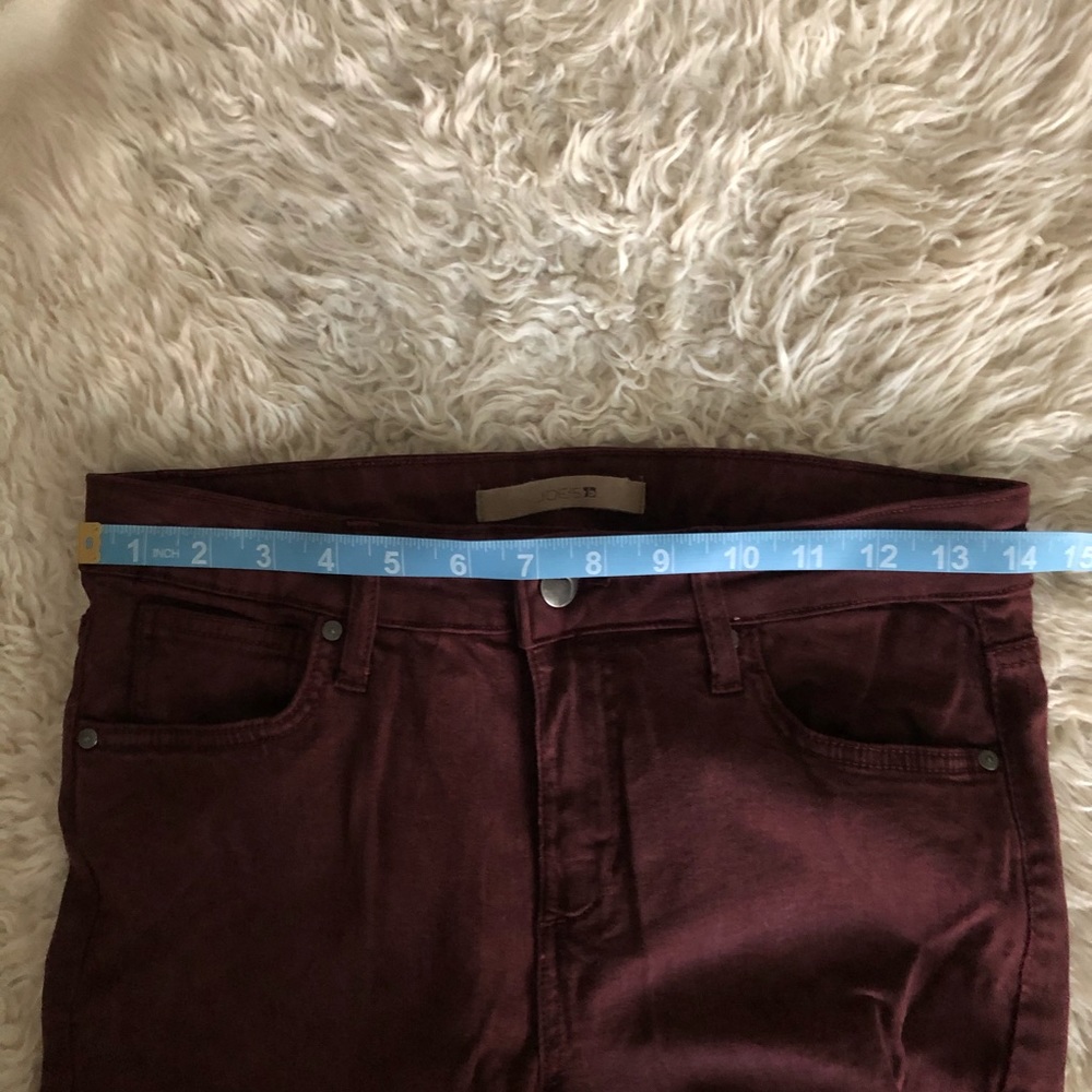 Joe’s Jeans Skinny Maroon Burgundy Jeans Size 27 - Picture 2 of 6